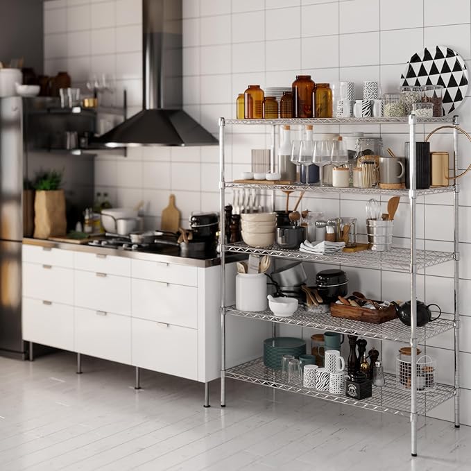 Regal Altair 21" Deep x 48" Wide x 64" Height Wire Shelving Kit | 5-Tier | NSF Commercial Storage Rack Unit