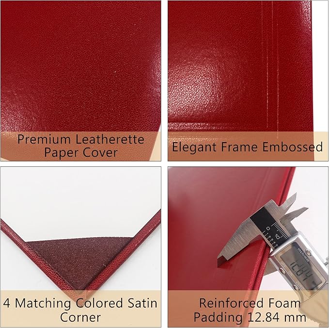 GraduationMall 11"x14" Imprinted Padded Diploma Cover Certificate Holder Maroon