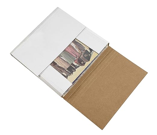 Tape Logic TLM1BK Easy-Fold Mailers, 11 1/8" x 8 5/8" x 2" White (Pack of 50)