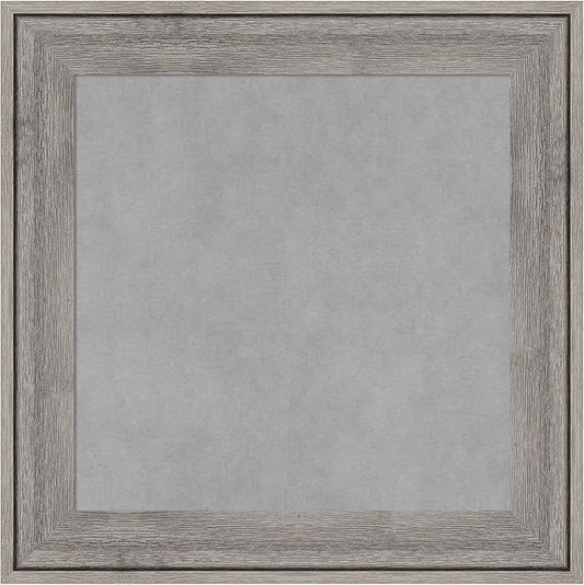 Amanti Art Grey Framed Magnetic Board 21x21 Small Vision Board for use with Magnets, 100% Metal Sheet to Display Items as Office Decor or for Home Organization in mudroom, Kitchen or Kids Room