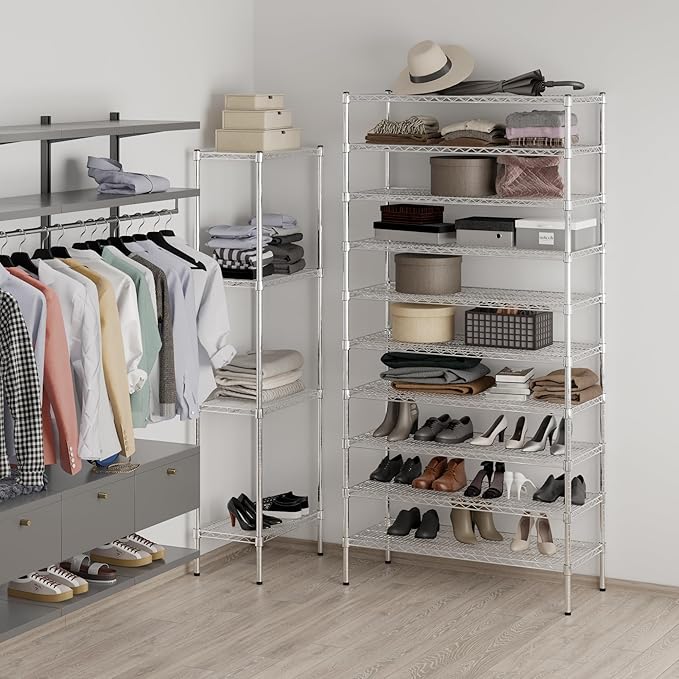 Regal Altair 18" Deep x 42" Wide x 86" Height Wire Shelving Kit | 10-Tier | NSF Commercial Storage Rack Unit
