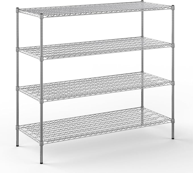 Regal Altair 24" Deep x 60" Wide x 54" Height Wire Shelving Kit | 4-Tier | NSF Commercial Storage Rack Unit