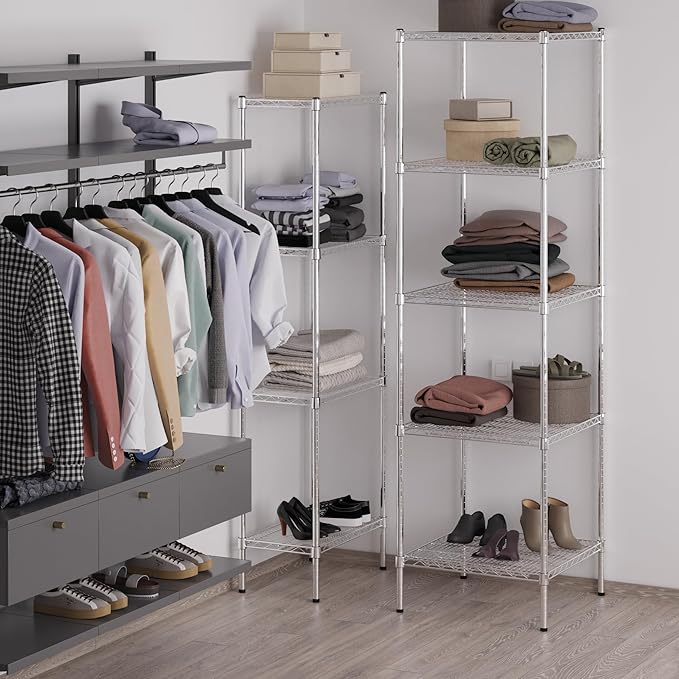 Regal Altair 24" Deep x 24" Wide x 86" Height Wire Shelving Kit | 5-Tier | NSF Commercial Storage Rack Unit