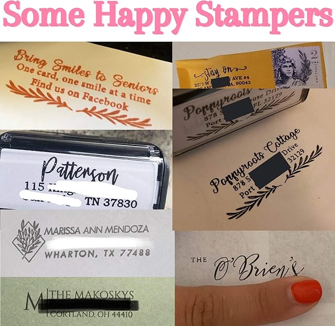 Custom Address Stamp Personalized Self Inking Stamps Custom Return Address Stamper Wedding Favor Stamp Rubber Stamper (No Ink)