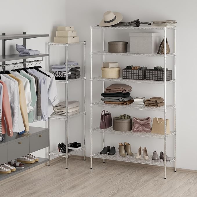 Regal Altair 18" Deep x 48" Wide x 86" Height Wire Shelving Kit | 6-Tier | NSF Commercial Storage Rack Unit