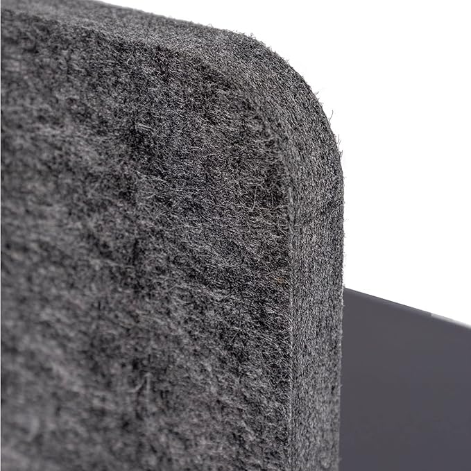 ReFocus™ Raw Clamp-On Acoustic Desk Divider – Reduce Noise and Visual Distractions with This Lightweight Desk Mounted Privacy Panel (Anthracite Gray, 59" x 16", 23.6" x 16", & 23.6" x 16")