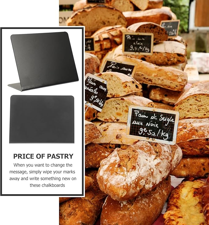 VILLCASE 10pcs Mini Chalkboard Signs Reusable Acrylic Desktop Message Boards Small Table Blackboards for Weddings Parties Restaurant Display