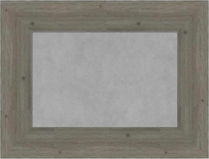 Amanti Art Grey Framed Magnetic Board 19x25 Small Vision Board for use with Magnets, 100% Metal Sheet to Display Items as Office Decor or for Home Organization in mudroom, Kitchen or Kids Room