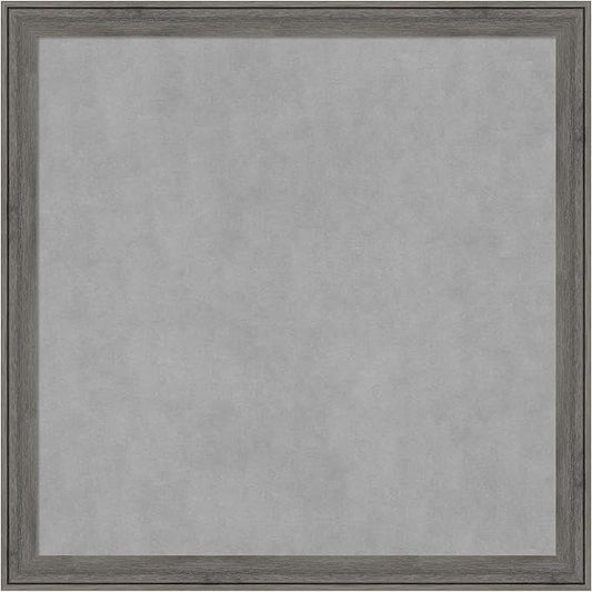 Amanti Art Grey Framed Magnetic Board 27x27 Medium Vision Board for use with Magnets, 100% Metal Sheet to Display Items as Office Decor or for Home Organization in mudroom, Kitchen or Kids Room