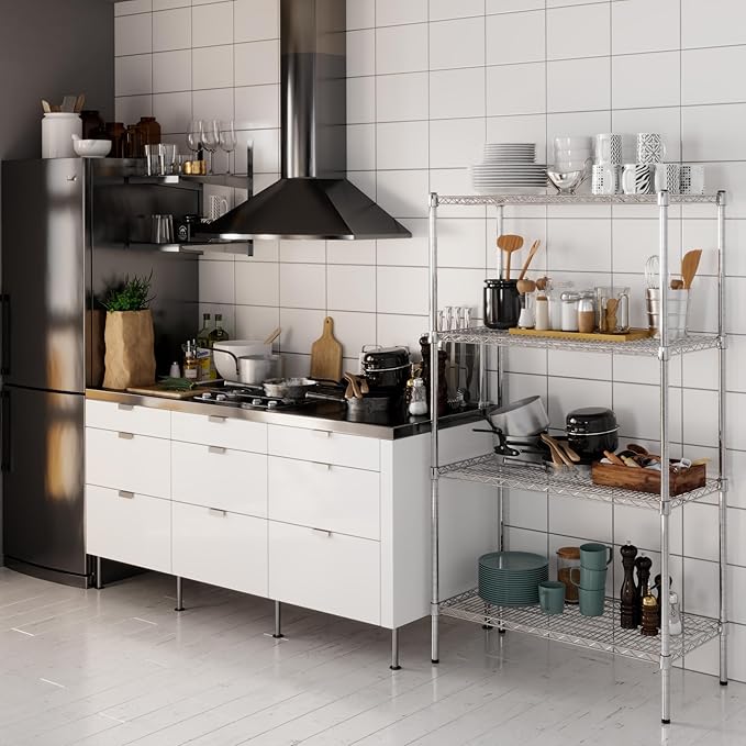 Regal Altair 18" Deep x 36" Wide x 64" Height Wire Shelving Kit | 4-Tier | NSF Commercial Storage Rack Unit