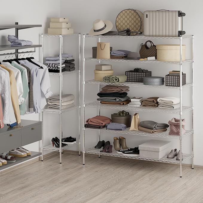 Regal Altair 21" Deep x 60" Wide x 74" Height Wire Shelving Kit | 6-Tier | NSF Commercial Storage Rack Unit