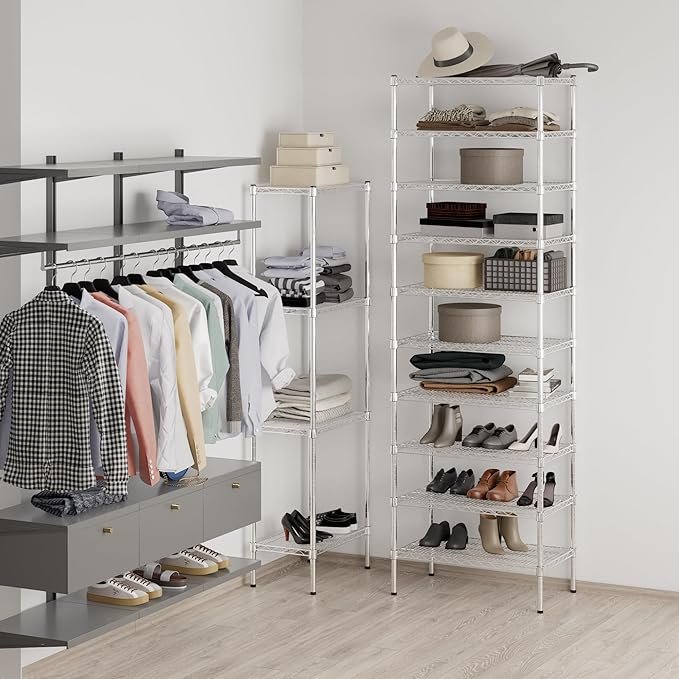 Regal Altair 18" Deep x 30" Wide x 96" Height Wire Shelving Kit | 10-Tier | NSF Commercial Storage Rack Unit