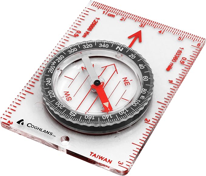 Coghlan’s Outdoor Compasses – Lightweight, Durable Navigation Tools for Hiking, Camping, Orienteering & Survival with Map, Wrist, Lensatic, LED, and Carabiner Options