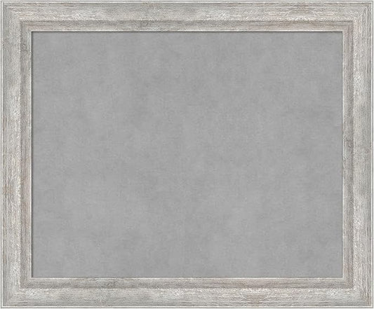 Amanti Art Silver Framed Magnetic Board 19x23 Small Vision Board for use with Magnets, 100% Metal Sheet to Display Items as Office Decor or for Home Organization in mudroom, Kitchen or Kids Room