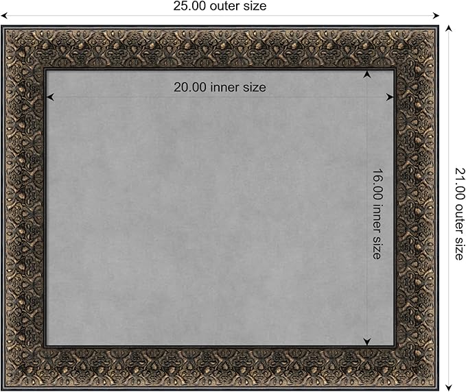 Amanti Art Black Framed Magnetic Board 21x25 Small Vision Board for use with Magnets, 100% Metal Sheet to Display Items as Office Decor or for Home Organization in mudroom, Kitchen or Kids Room