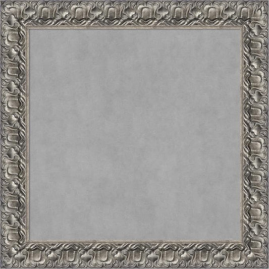 Amanti Art Silver Framed Magnetic Board 30x30 Medium Vision Board for use with Magnets, 100% Metal Sheet to Display Items as Office Decor or for Home Organization in mudroom, Kitchen or Kids Room