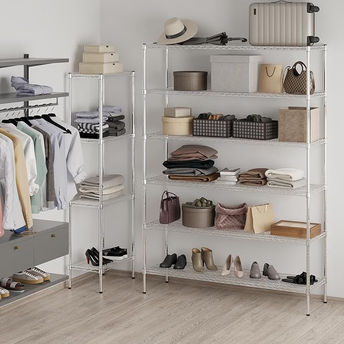 Regal Altair 18" Deep x 60" Wide x 86" Height Wire Shelving Kit | 6-Tier | NSF Commercial Storage Rack Unit
