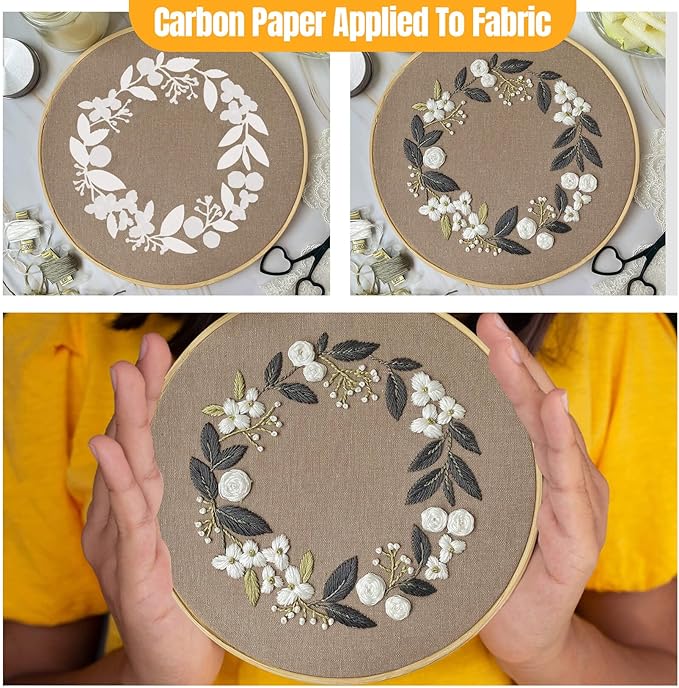PSLER 30PCS White Carbon Transfer Paper for Wood Burning Craft, Paper, Canvas and Other Art Craft Surfaces A4 Size 8.27 X 11.81 Inch