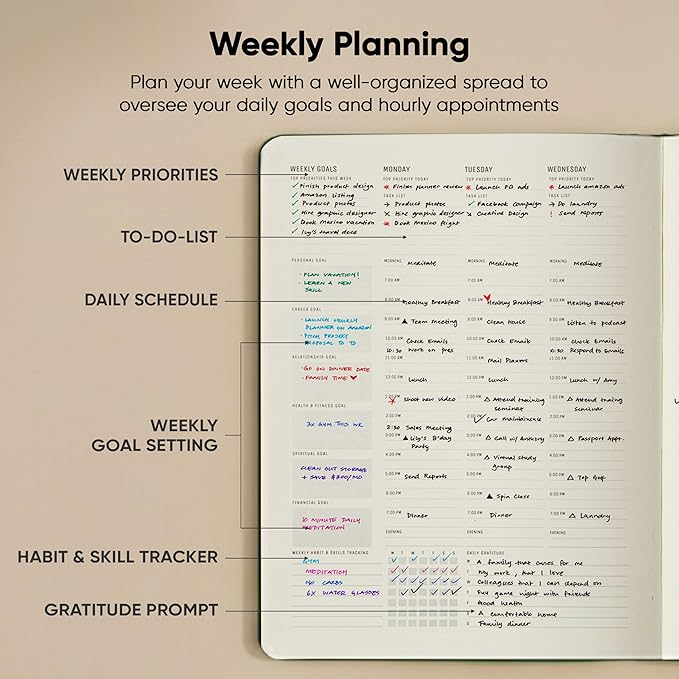 Hourly Planner & Appointment Book (8.5” x 11”) - Premium Hourly Planner with Daily Schedule & 30-Minute Time Slots for Better Time Management by PRODUCTIVITY STORE (A4, Green)