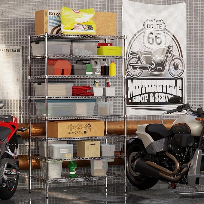 Regal Altair 21" Deep x 42" Wide x 74" Height Wire Shelving Kit | 8-Tier | NSF Commercial Storage Rack Unit