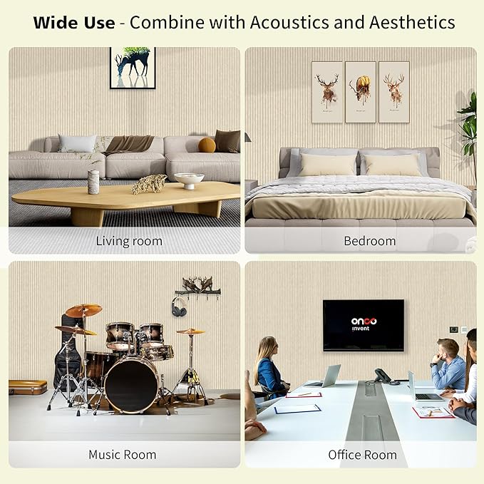 AUTORIFIC Acoustic Panels,10 Pack Sound Panels Noise Reducing for Walls,47.2"x23.6"x0.35" Soundproof Wall Panels,High-Density Acoustic Wall Panels,Decorative Wall Sound Absorbing Panel,Camel
