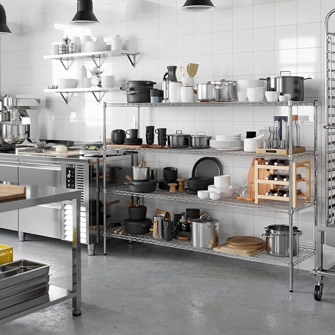 Regal Altair 21" Deep x 72" Wide x 54" Height Wire Shelving Kit | 4-Tier | NSF Commercial Storage Rack Unit