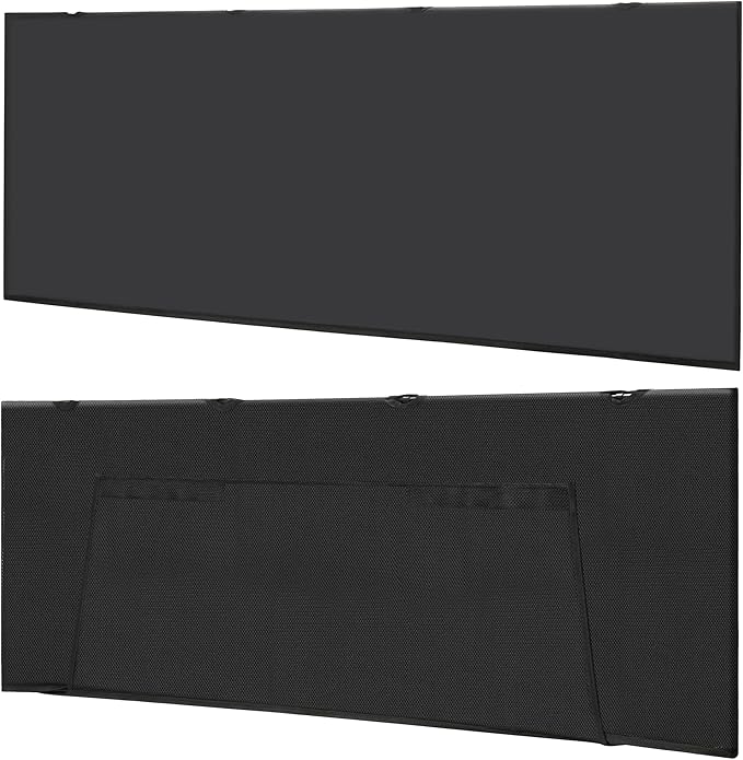 Modern Household Innovations Under Desk Privacy Panel 59 in. Wide Modesty Panel for Desk - 17 in. Tall Desk Skirt for Office Desk with Cable Management Net Perfect for 60 in. Work Station