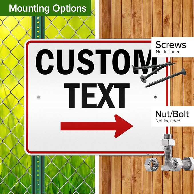Custom Arrow,Custom Directional Sign, Right Arrow, 24x30 Inches, 3M EGP Reflective, Rust Free .080 Aluminum, Fade Resistant, Made in USA by My Sign Center