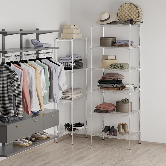 Regal Altair 21" Deep x 30" Wide x 86" Height Wire Shelving Kit | 6-Tier | NSF Commercial Storage Rack Unit