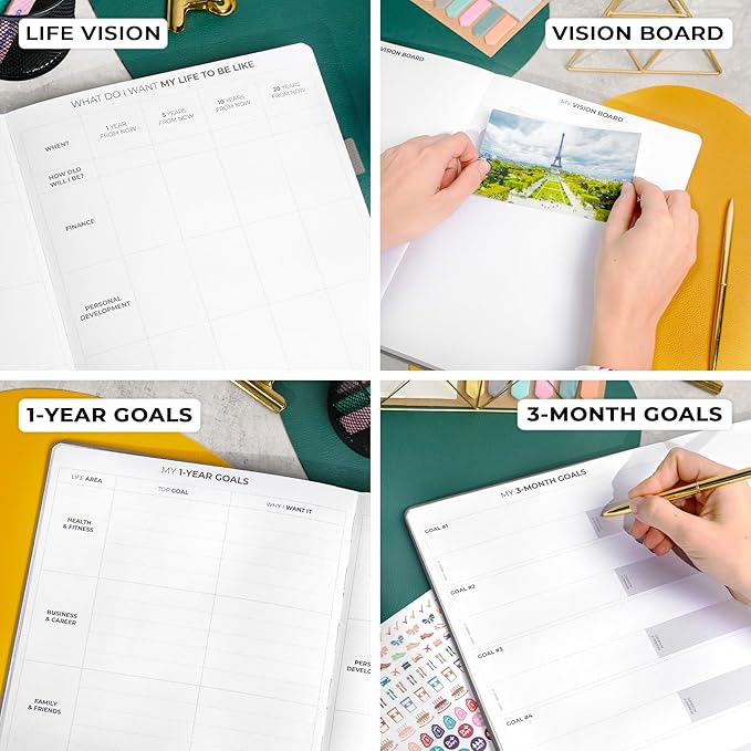 Clever Fox Planner Pro Premium – Luxurious Weekly & Monthly Planner with Budget Organizer for Productivity & Goals, Undated, A4 (Gray)