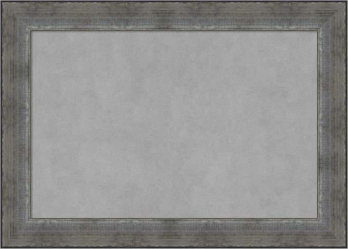 Amanti Art Silver Framed Magnetic Board 20x28 Medium Vision Board for use with Magnets, 100% Metal Sheet to Display Items as Office Decor or for Home Organization in mudroom, Kitchen or Kids Room
