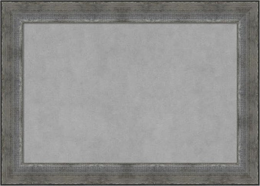 Amanti Art Silver Framed Magnetic Board 20x28 Medium Vision Board for use with Magnets, 100% Metal Sheet to Display Items as Office Decor or for Home Organization in mudroom, Kitchen or Kids Room