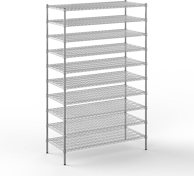 Regal Altair 24" Deep x 54" Wide x 86" Height Wire Shelving Kit | 10-Tier | NSF Commercial Storage Rack Unit