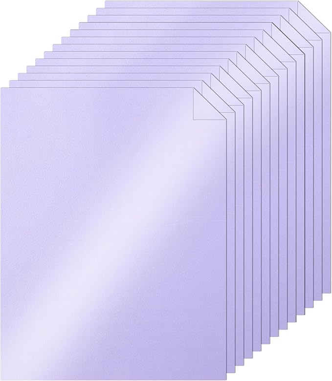 Silunkia 40 Sheets Purple Shimmer Cardstock 8.5 x 11 Crafts Paper, 75lb Premium Card Stock Cutting Paper for DIY Cards Making, Greeting Cards, Invitations, Birthday Decorations, School