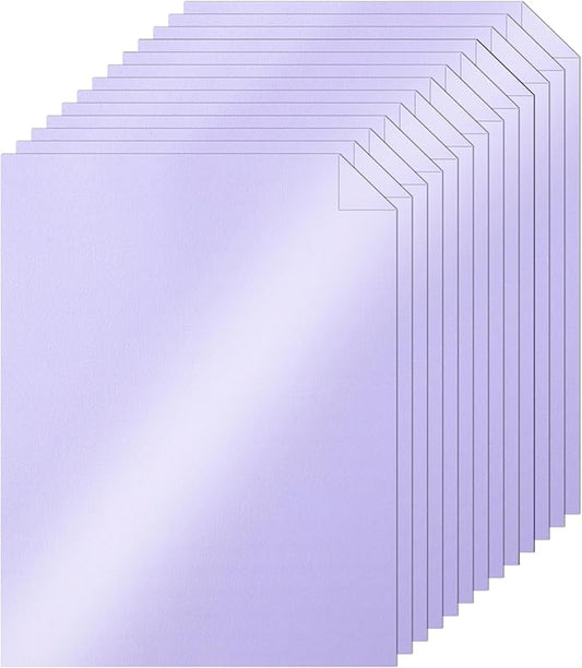 Silunkia 40 Sheets Purple Shimmer Cardstock 8.5 x 11 Crafts Paper, 75lb Premium Card Stock Cutting Paper for DIY Cards Making, Greeting Cards, Invitations, Birthday Decorations, School