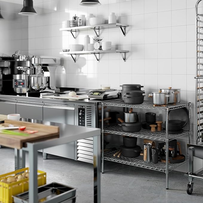 Regal Altair 24" Deep x 36" Wide x 34" Height Wire Shelving Kit | 3-Tier | NSF Commercial Storage Rack Unit
