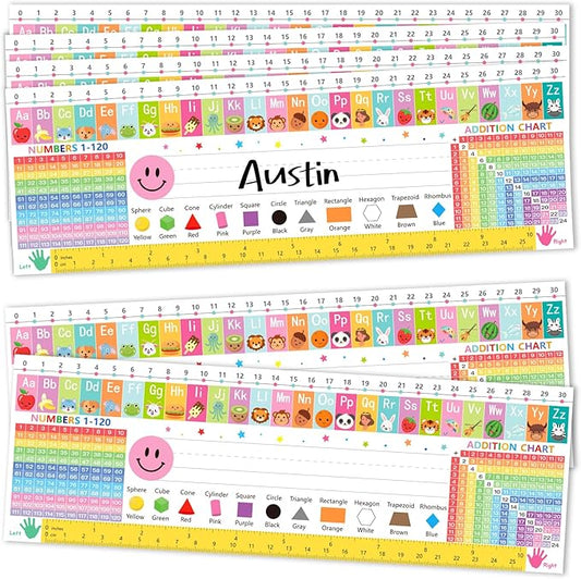 WALENGIF 36 Pcs Desk Name Tags for Classroom - Colorful Students Name Plates for Desks - Multipurpose Manuscript Name Tags for Student Desks Kindergarten Preschool 1st 2nd 3rd Grade Teaching Supplies