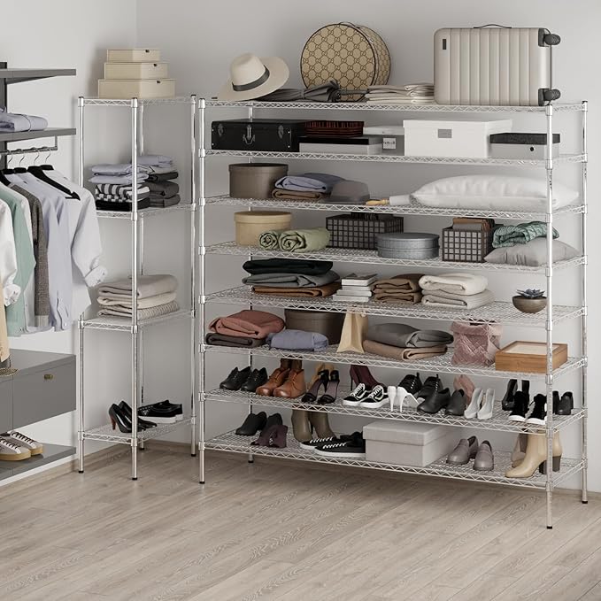 Regal Altair 21" Deep x 72" Wide x 74" Height Wire Shelving Kit | 8-Tier | NSF Commercial Storage Rack Unit