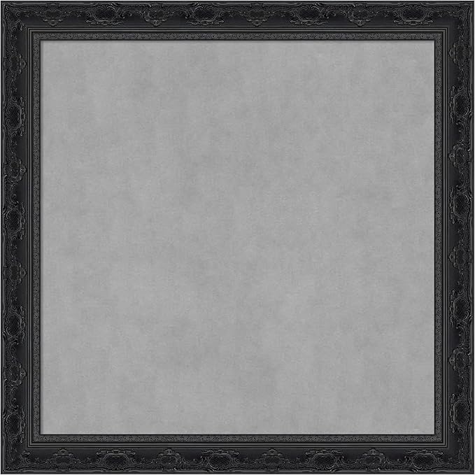 Amanti Art Black Framed Magnetic Board 28x28 Medium Vision Board for use with Magnets, 100% Metal Sheet to Display Items as Office Decor or for Home Organization in mudroom, Kitchen or Kids Room