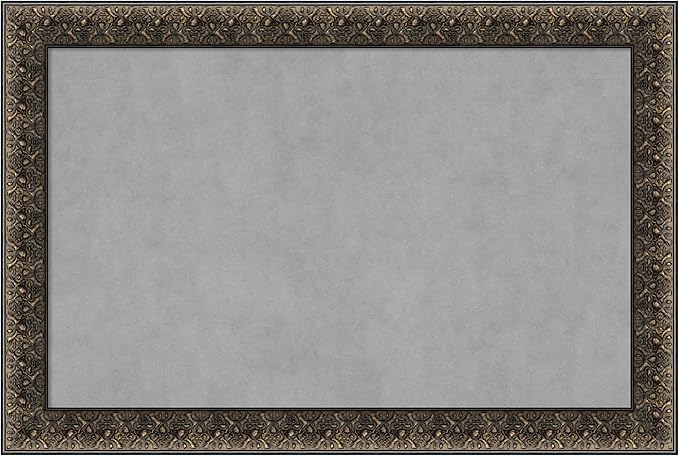 Amanti Art Black Framed Magnetic Board 25x37 Large Vision Board for use with Magnets, 100% Metal Sheet to Display Items as Office Decor or for Home Organization in mudroom, Kitchen or Kids Room