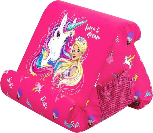 Flippy Original Tablet Pillow Stand & iPad Holder, Gift for Book Lovers & Readers, Multi-Angle Stand with Storage for Lap, Desk & Bed, Compatible with Kindle, Fire, iPad & Samsung, Barbie
