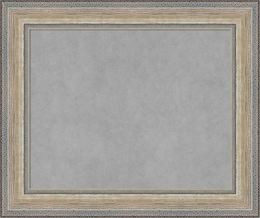 Amanti Art Silver Framed Magnetic Board 21x25 Small Vision Board for use with Magnets, 100% Metal Sheet to Display Items as Office Decor or for Home Organization in mudroom, Kitchen or Kids Room