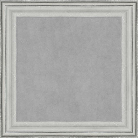 Amanti Art Silver Framed Magnetic Board 15x15 X-Small Vision Board for use with Magnets, 100% Metal Sheet to Display Items as Office Decor or for Home Organization in mudroom, Kitchen or Kids Room