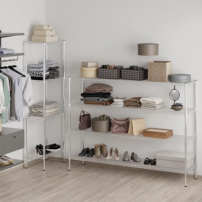 Regal Altair 18" Deep x 72" Wide x 54" Height Wire Shelving Kit | 4-Tier | NSF Commercial Storage Rack Unit