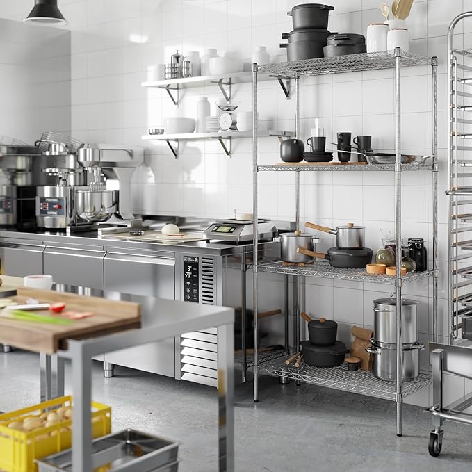 Regal Altair 18" Deep x 36" Wide x 74" Height Wire Shelving Kit | 4-Tier | NSF Commercial Storage Rack Unit