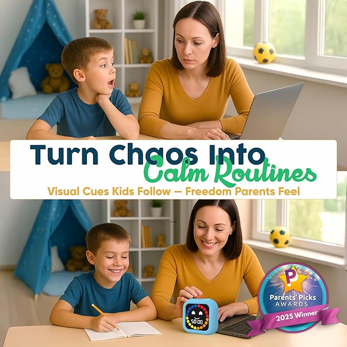 Digital Visual Timer for Kids - Rechargeable 99 Min Timer - Focus & Smoother Routines - Visual Timer for Classroom, ADHD Autism Toddler Support - Daily Use at Home, Therapy or School