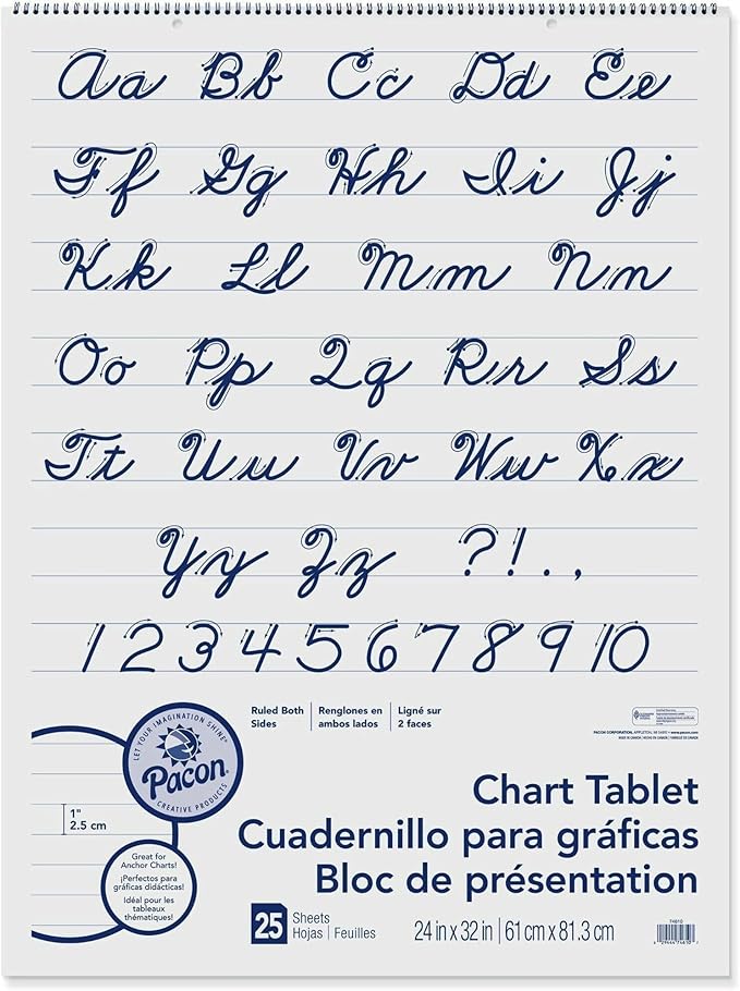 Pacon® Chart Tablet, 24" x 32", 1" Ruled, 25 Sheets
