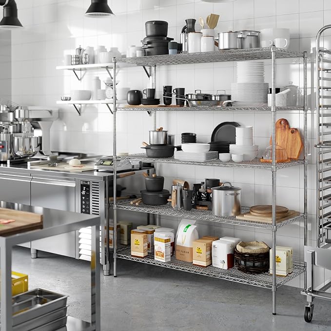 Regal Altair 24" Deep x 60" Wide x 74" Height Wire Shelving Kit | 5-Tier | NSF Commercial Storage Rack Unit