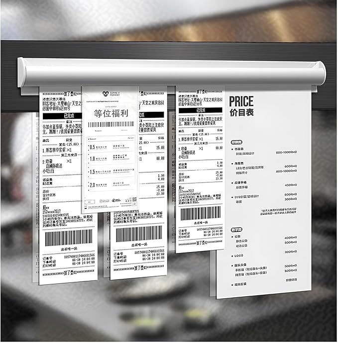 2 Pack Ticket Holders Receipt Holder for Restaurant, No Drill Restaurant Order Ticket Holders for Kitchen Office Walls Refrigerator Home Pubs Bars Cafes(23.6 Inch, Sliiver, 2p)