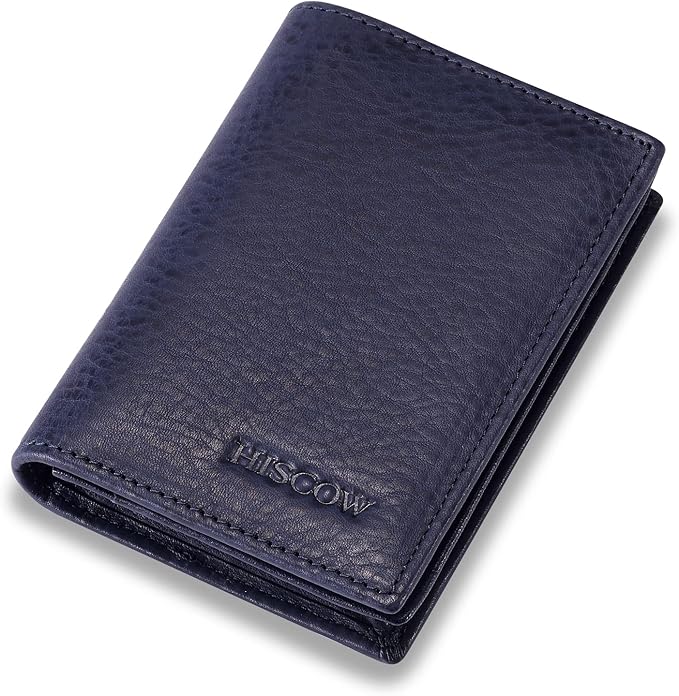Leather Business Card Case Holder for Men & Women, Italian Calfskin